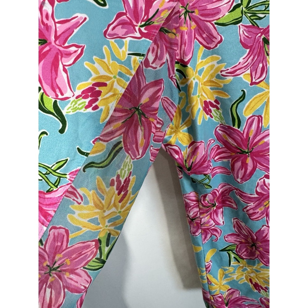 GOTTEX 1/4 Zip Tropical Floral Long Sleeve Sun Shirt Golf Tennis Womens XL Beach - Picture 5 of 11